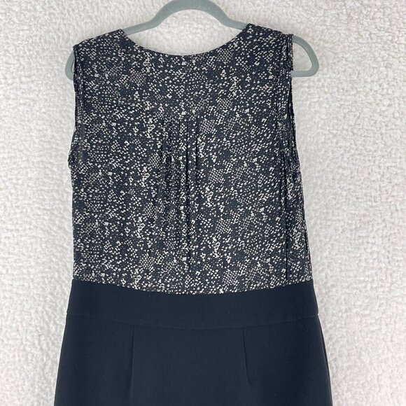 Ann Taylor LOFT Black Snake Print Sleeveless Dress Womens Surplice‎ Neck Size 8 - Picture 11 of 15